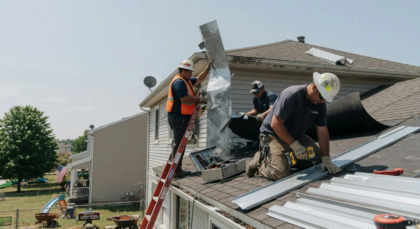 Storm Damage Metal Roof Repair in Naubinway, MI